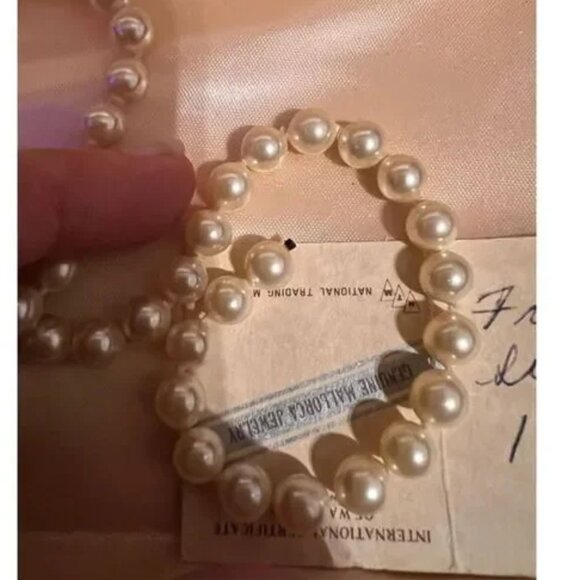 Vintage Mallorca 16" pearl necklace - Picture 3 of 5